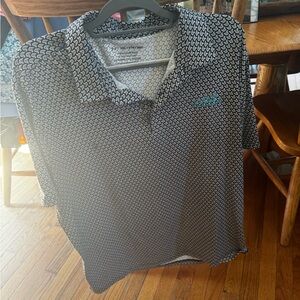 Under Armour Black and White Polo Shirt